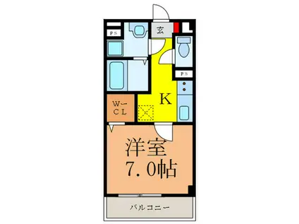 アンプルールフェール雅(1K/3階)の間取り写真