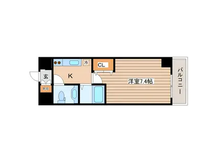 HF愛宕橋レジデンス(1K/7階)の間取り写真