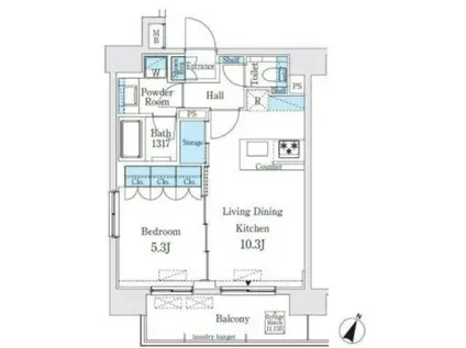 グラシア神保町(1LDK/12階)の間取り写真