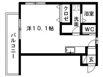 TKマンションV(ワンルーム/5階)の間取り写真