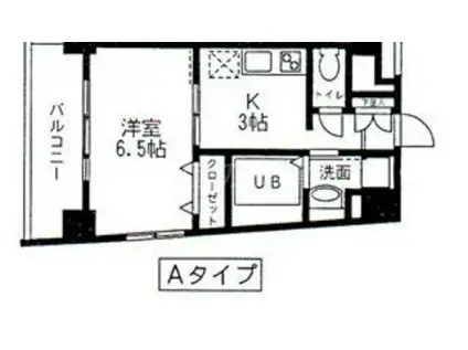 メゾン・デン・ウエスト(1K/2階)の間取り写真