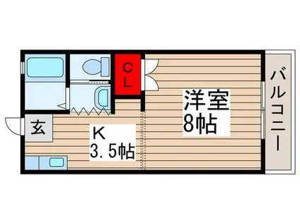 セントヒルズ五香A(1K/1階)の間取り写真