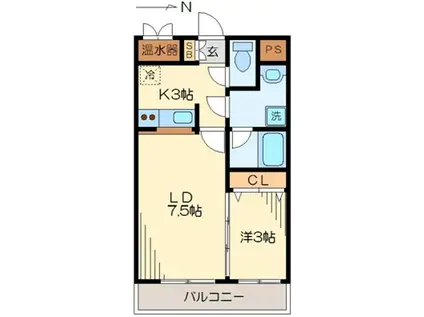 アルト・モデーロ・弐番館(1LDK/3階)の間取り写真