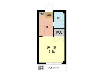 ひまわりハイム(1K/2階)の間取り写真