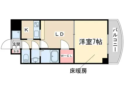 ノルデンタワー新大阪アネックスA棟(1LDK/21階)の間取り写真