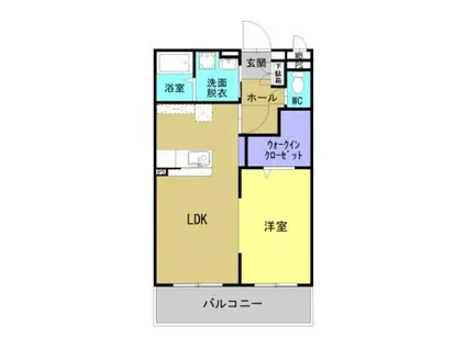 SALT明野西(1LDK/5階)の間取り写真