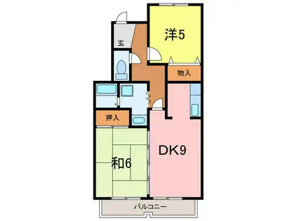 PCM WAUWAU99(2DK/4階)の間取り写真