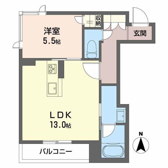 SPINEL(1LDK/2階)の間取り写真