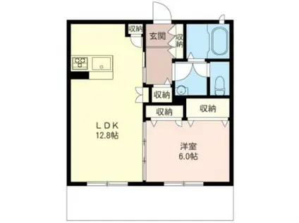 ARIETTA I(1LDK/1階)の間取り写真