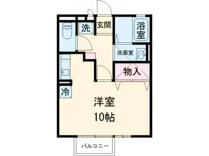 セジュールあやB(ワンルーム/2階)の間取り写真