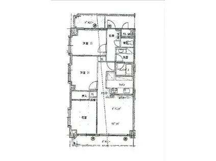 エクセレンス松戸壱番館(3LDK/2階)の間取り写真