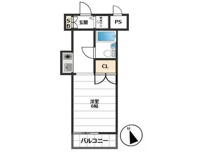 日神パレス西台(ワンルーム/2階)の間取り写真