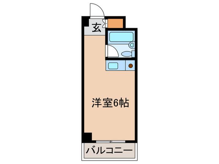 ローヤルガーデン(ワンルーム/8階)の間取り写真