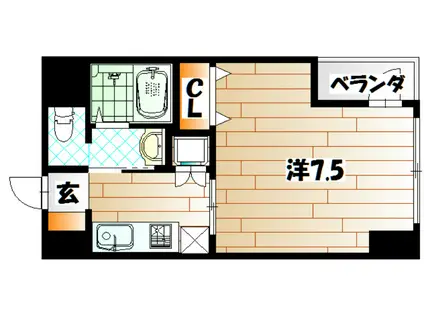 モナトリエ(1K/5階)の間取り写真