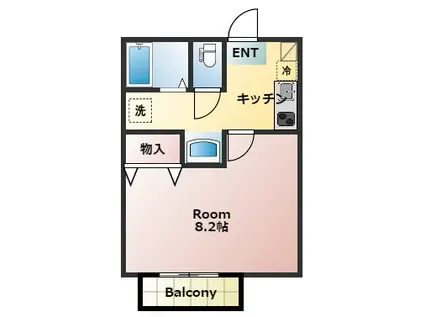 朋久レジデンス(1K/1階)の間取り写真