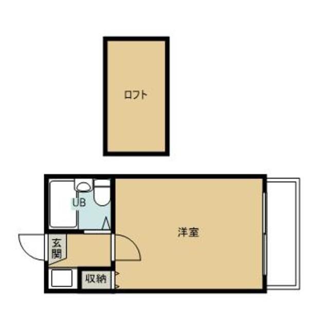 サンハイツ坂戸III(1K/1階)の間取り写真