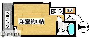 シティハウスNAGASAKI43(ワンルーム/4階)の間取り写真