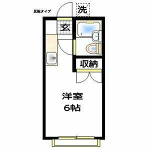エミーテラスB棟(1K/1階)の間取り写真