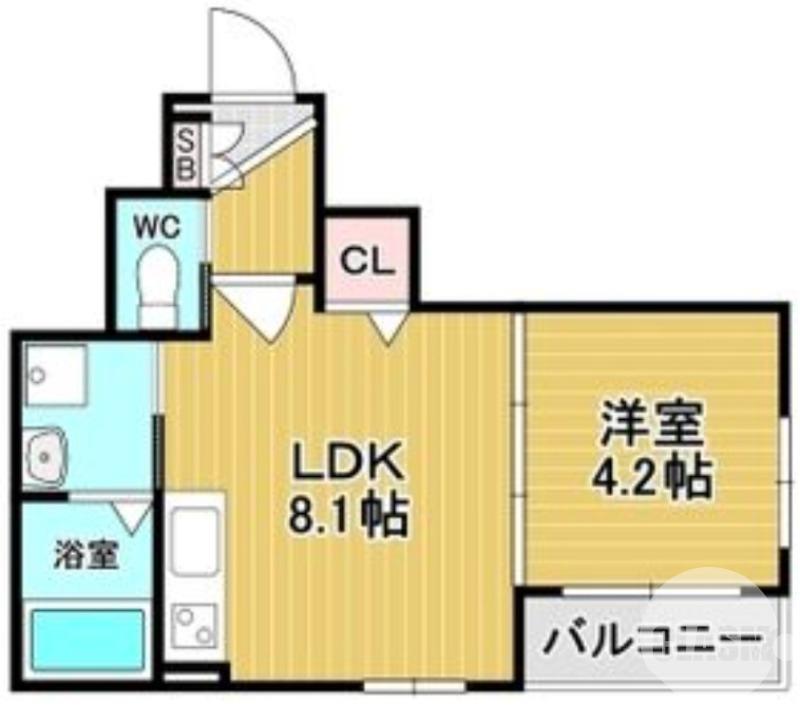 GRAND SUWA(1LDK/3階)の間取り写真