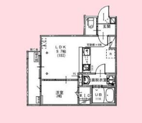 KEIAI RESIDENCE 大和田V(1LDK/3階)の間取り写真