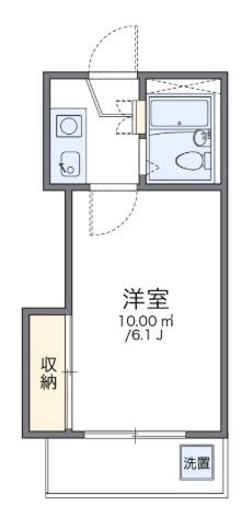 レオパレス加古川第7(1K/2階)の間取り写真