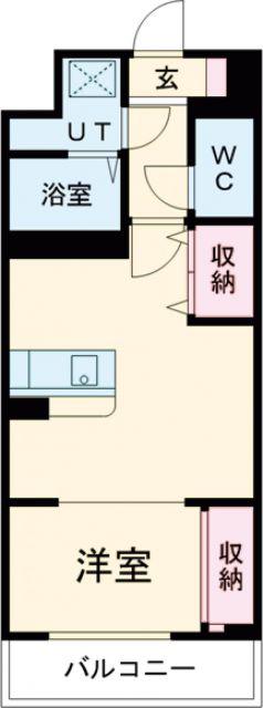 S-FORT宇都宮南大通(1LDK/9階)の間取り写真