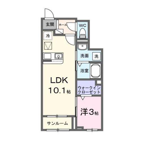 シュティル(1LDK/1階)の間取り写真