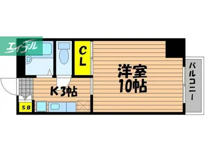 トーコーレジデンス豊成(1K/4階)の間取り写真