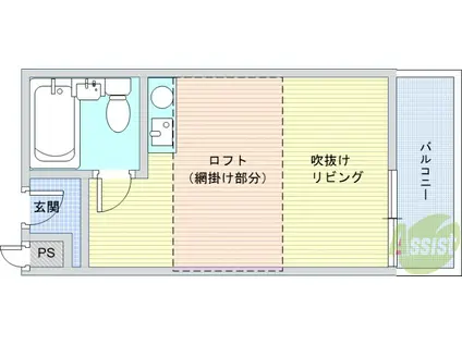 メゾンサクラ14期(ワンルーム/2階)の間取り写真