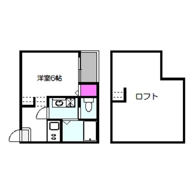 ハーモニーテラス墨江II(1K/1階)の間取り写真