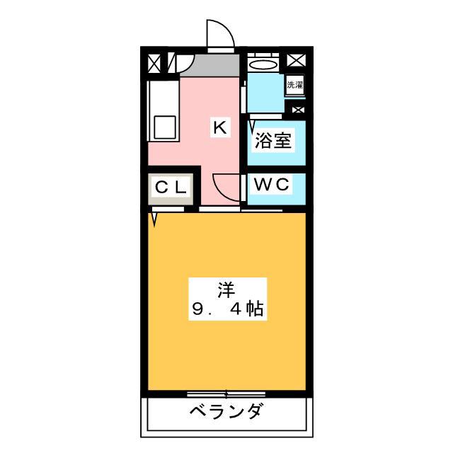 フェニックスSK(1K/1階)の間取り写真