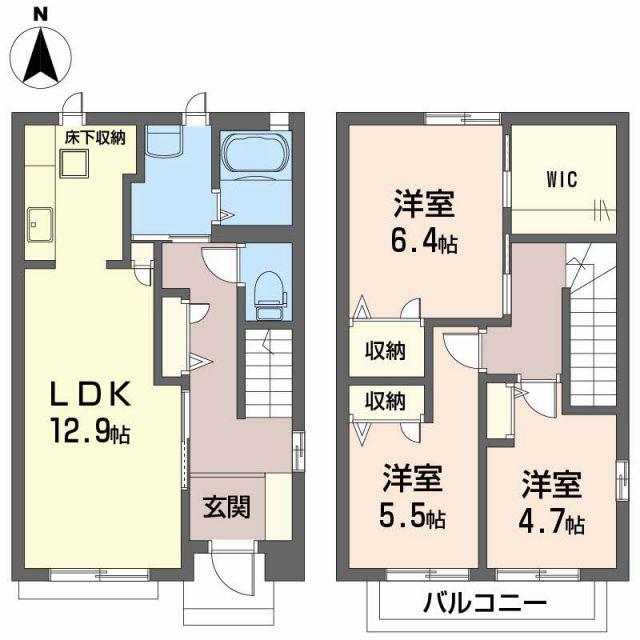 シャーメゾン上郷(3LDK/1階)の間取り写真
