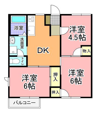 第2柳橋コーポ C棟(3DK/1階)の間取り写真