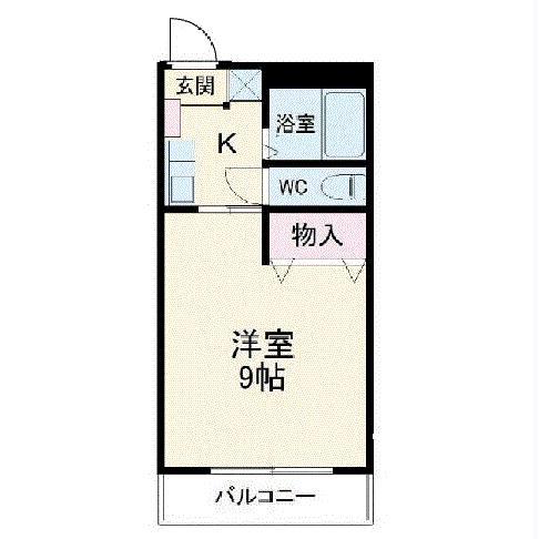 イーストマニ(1K/2階)の間取り写真