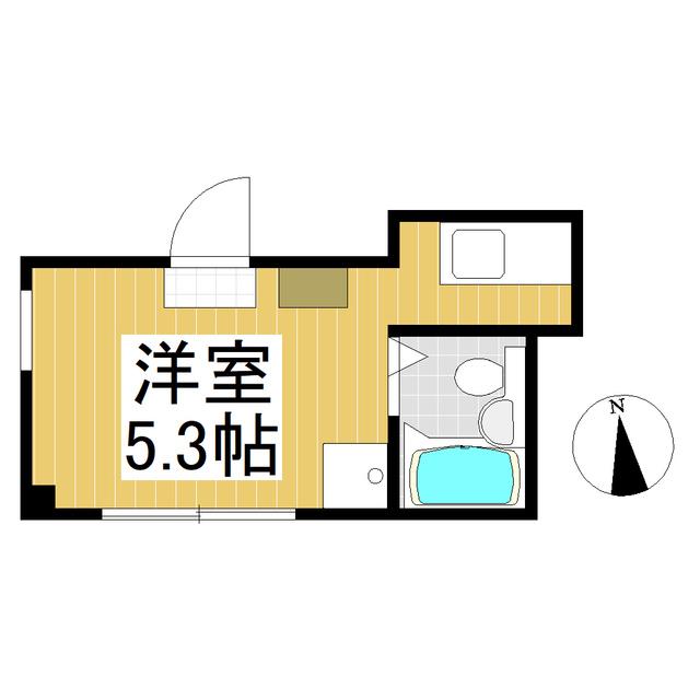 コーポ中央(ワンルーム/2階)の間取り写真