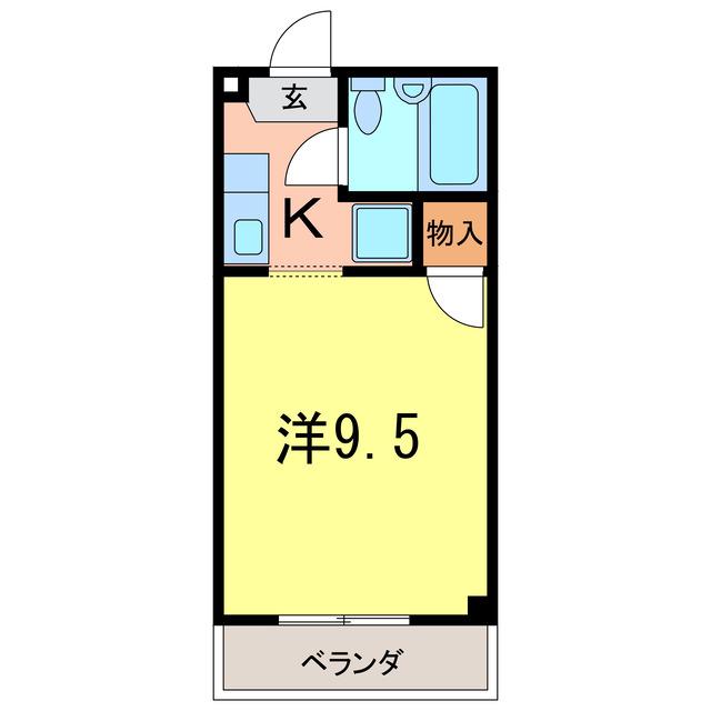 コーポ桜井2(1K/2階)の間取り写真