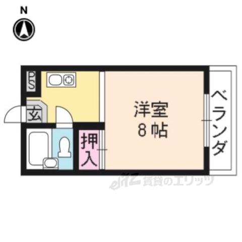 メゾン・デ・プランタン(1K/2階)の間取り写真