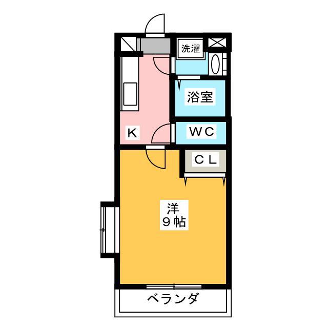 カモミールガーデン(1K/5階)の間取り写真