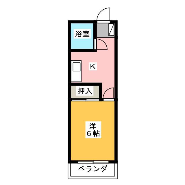 チェリオ小鹿(1K/2階)の間取り写真