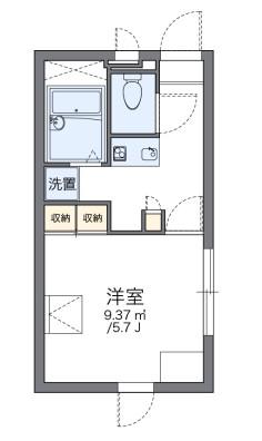 レオパレス平野(1K/2階)の間取り写真
