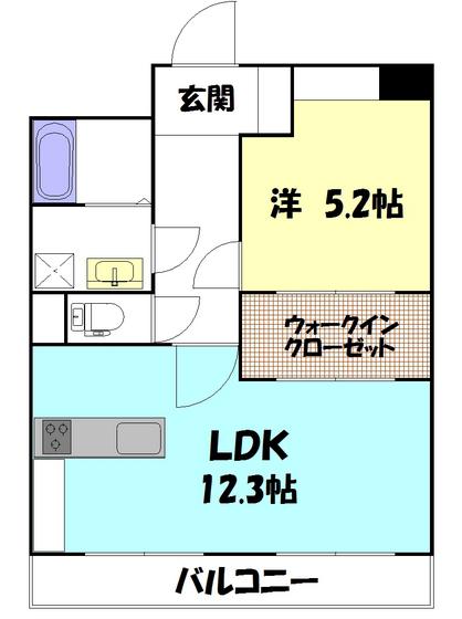 ファミール光町(1LDK/5階)の間取り写真