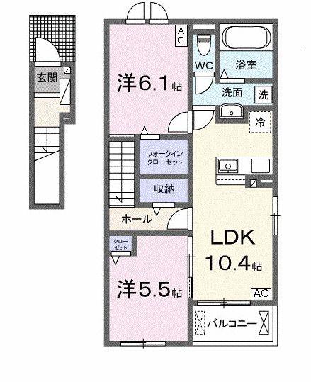 ソラニテラス(2LDK/2階)の間取り写真