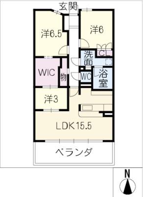 栄アインスタワー(2LDK/18階)の間取り写真