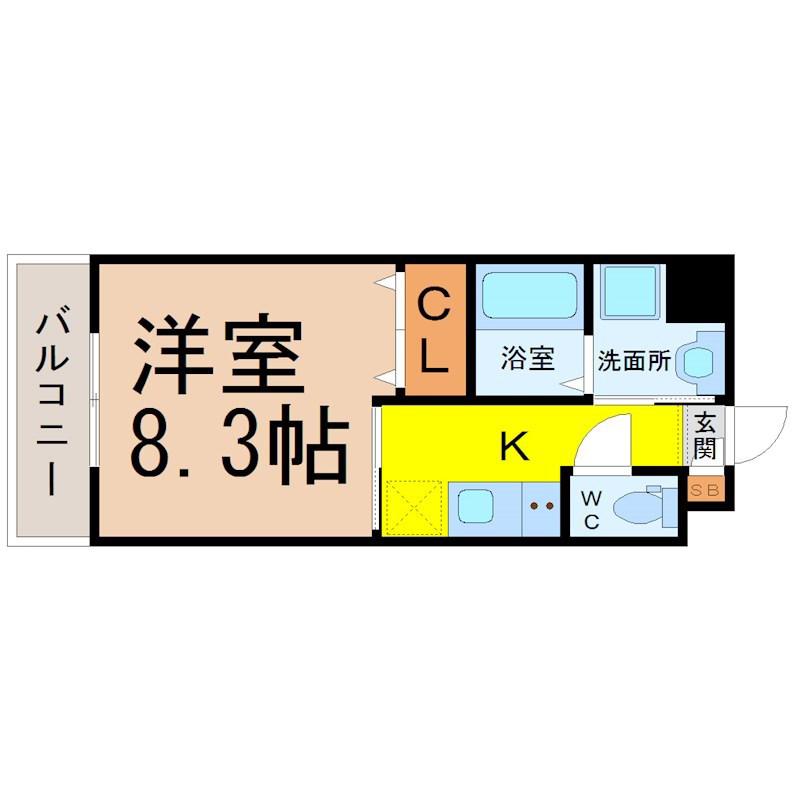 プランセス新瑞橋(1K/1階)の間取り写真