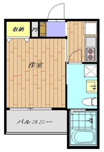 リヴテラス稲田堤(1K/3階)の間取り写真