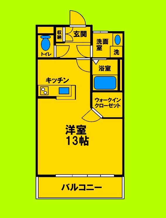 オラシオン吹田(ワンルーム/5階)の間取り写真