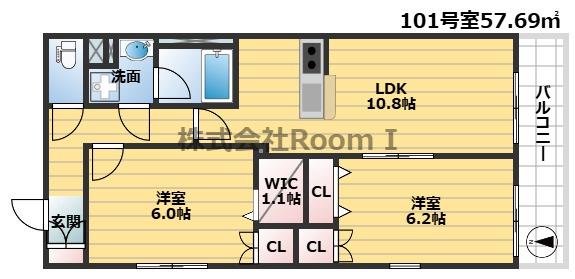 ベルプラザ・旭化成ヘーベルメゾンHEBEL HAUS(2LDK/1階)の間取り写真