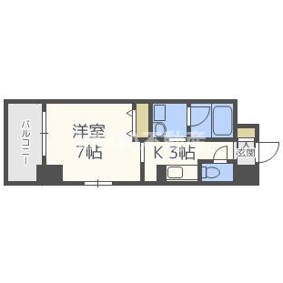 CASA・京橋(1K/9階)の間取り写真
