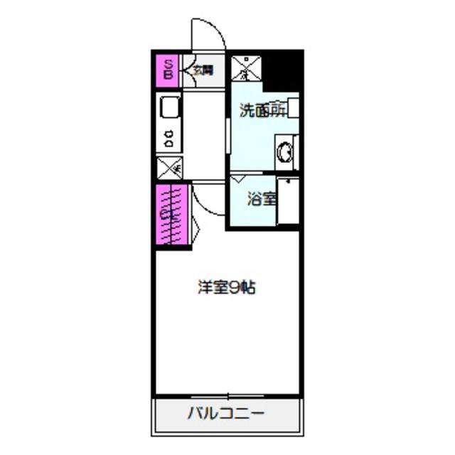 PARKHILLS都島縁EN(1K/2階)の間取り写真