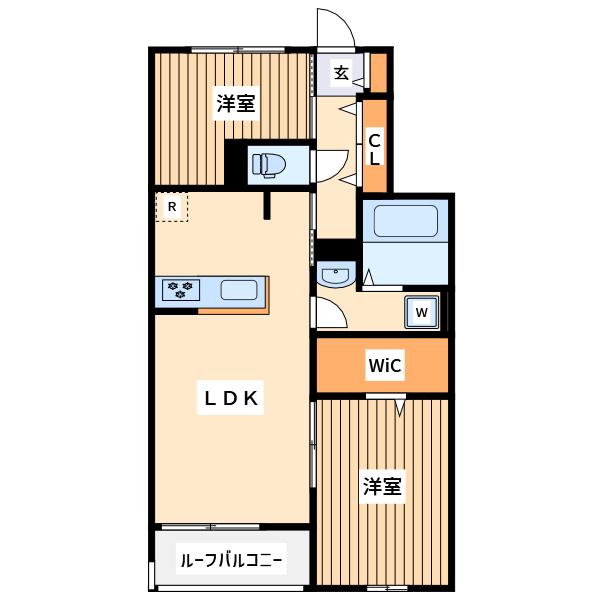 ベル リード 大倉山(2LDK/3階)の間取り写真
